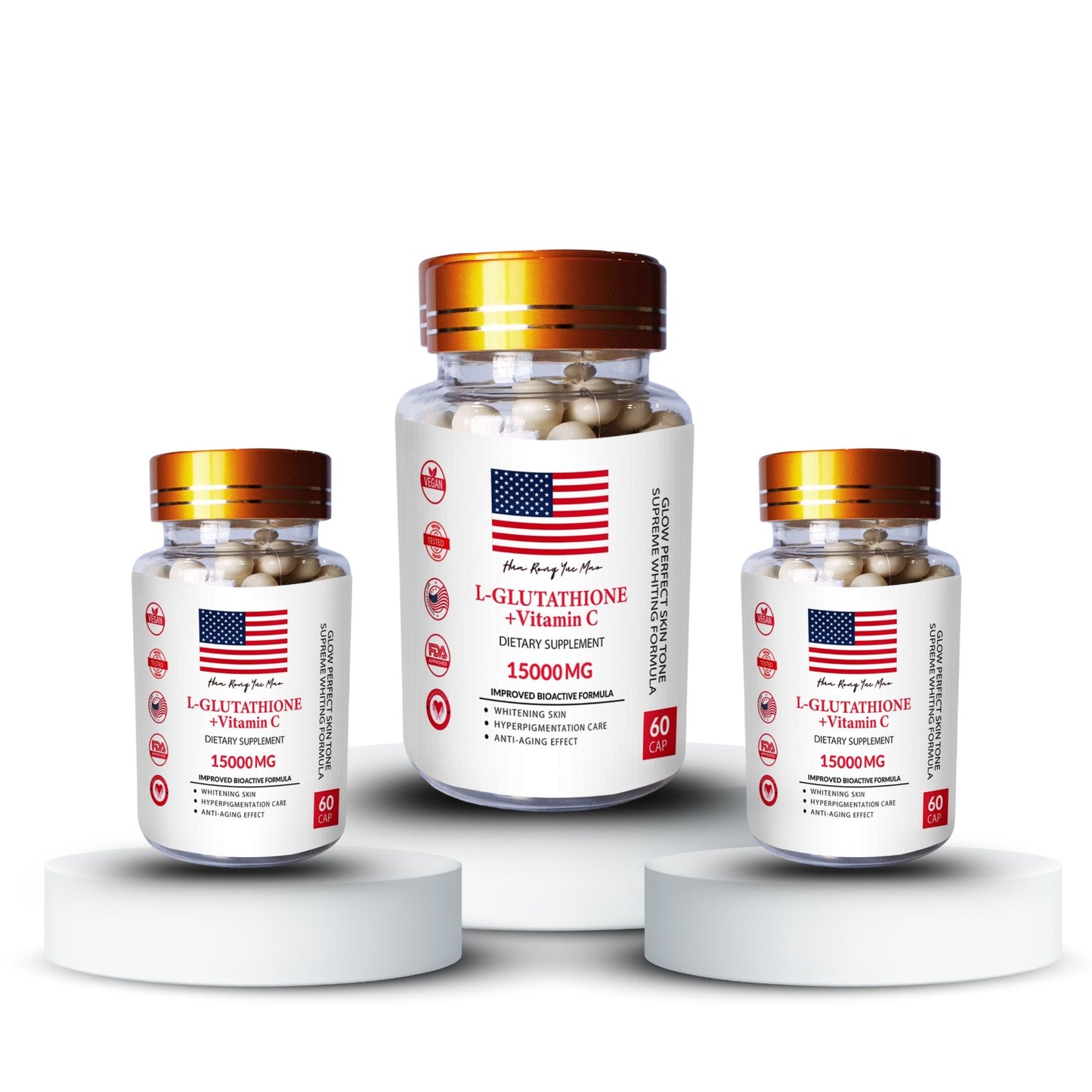 PACK OF 3 L-GLUTATHIONE+VITAMIN C